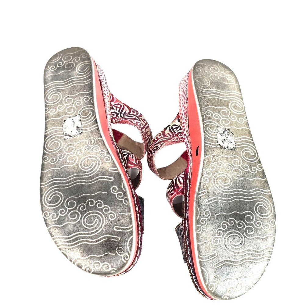 Lartiste By Spring Step Red & Multi Caiman 41 9.5… - image 4